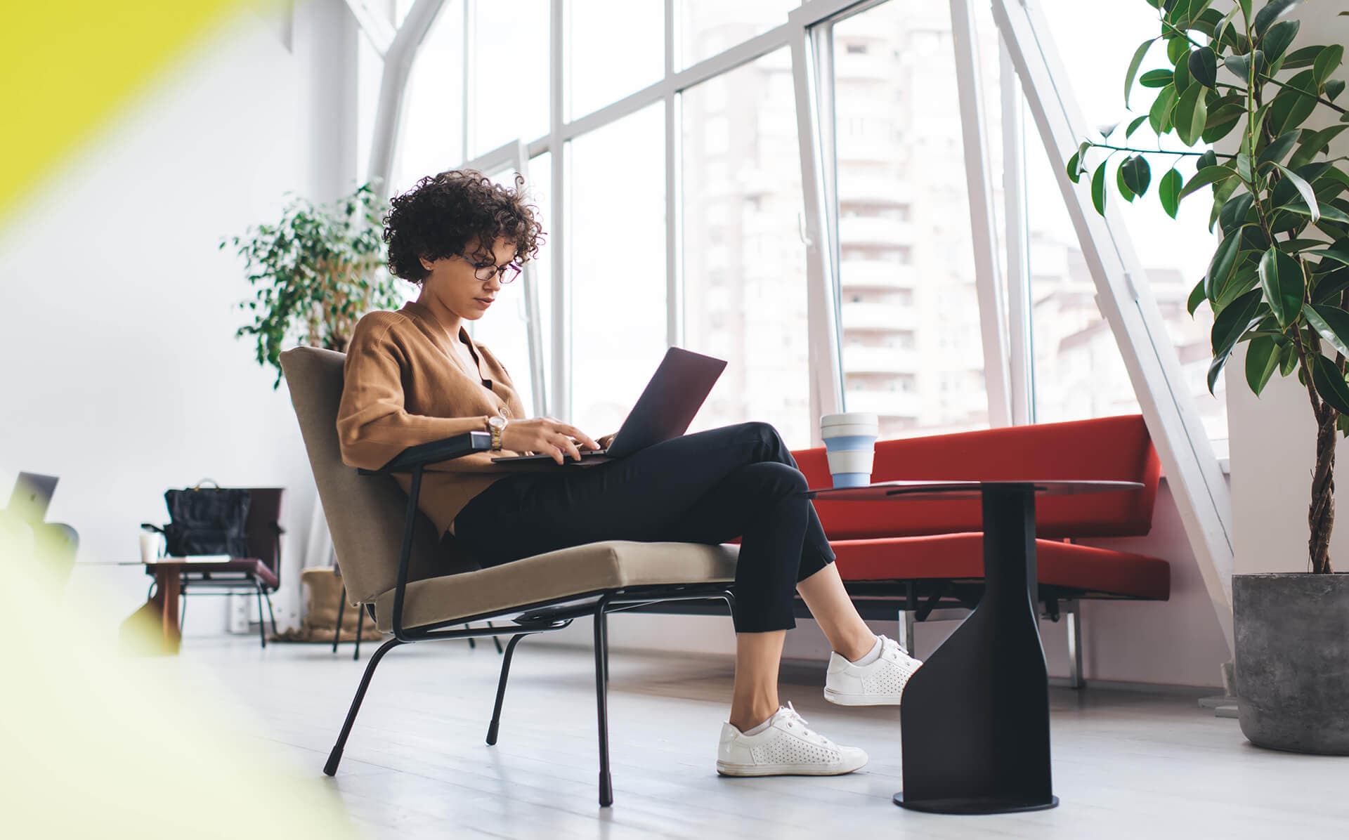 HR consultant working in a modern office environment